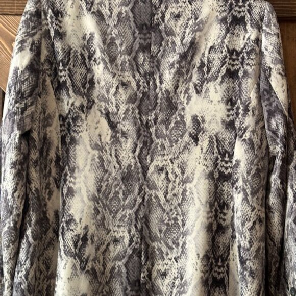 Vince Camuto Black White Gray Snake Skin Print Blazer Jacket Sz 12 NWT - Picture 13 of 16